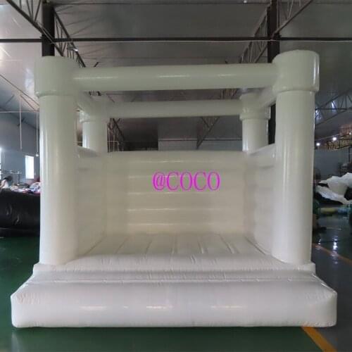 Free air ship to door, 3x3m-10x10ft commercial Inflatable Wedding Jumper Bouncer, white Castle House for anniversary party