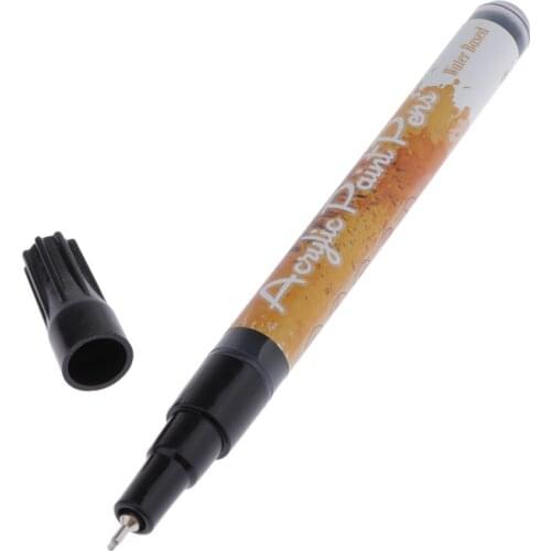 Black Acrylic Paint Marker Pen Water Based For Rock Glass Fabric DIY 0.5MM