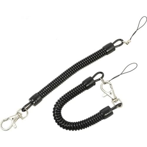 Black High Quality Bungee Cord Old Man Mobile Phone Accessories Anti-Loss Strap Running Phone Spiral Telephone Line Elastic Rope