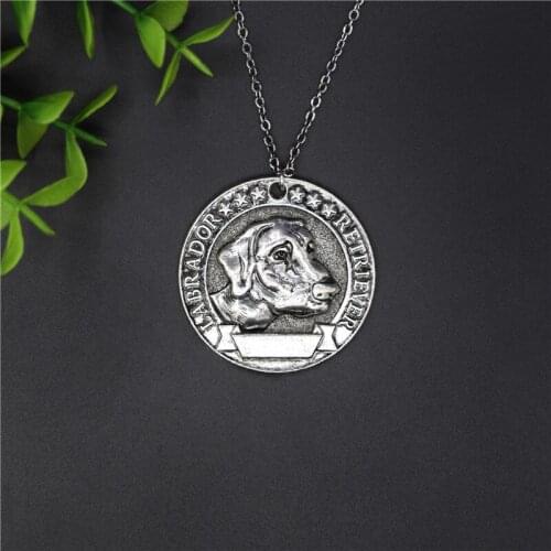 Elfin New Vintage Retro Labrador Retriever Necklaces High Quality Labrador Retriever Pendant Necklaces Women Dog Pendant Jewelry