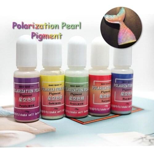 10g Epoxy Pigment Liquid Polarization Pearl UV Resin Dye High Concentrated UV Resin Liquid DIY Jewelry Making Crafts Tools