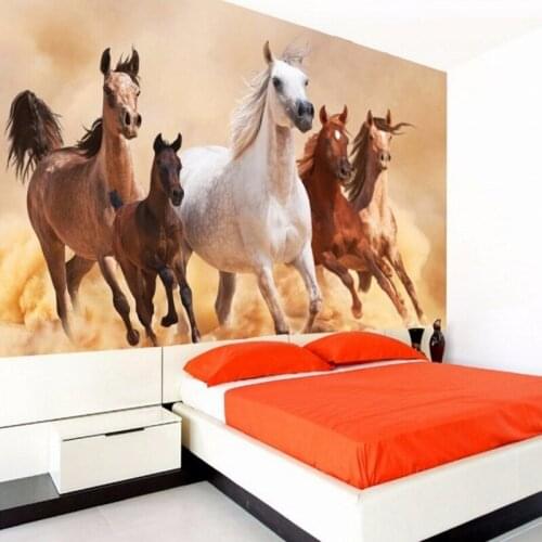 Beibehang Pentium horse Photo wallpaper background mural wallpaper of animals hotel TV background wallpaper for walls 3 d