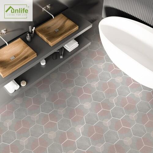 Funlife® Hexagon Anti-Slip Ground Sticker Self-Adhesive Kitchen Waterproof DIY Decorative Home Removable Bathroom Floor Stickers
