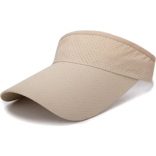 Summer Breathable Air Sun Hats Men Women Adjustable Visor UV Protection Top Empty Solid Sports Tennis Golf Running Sunscreen Cap