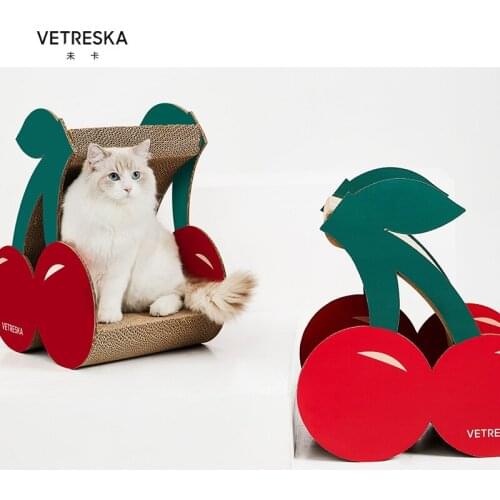 Cherry Shape Scratching Board Cat Tree Cat Toy Kitten Shelf Grinding Tool Cat Supplies