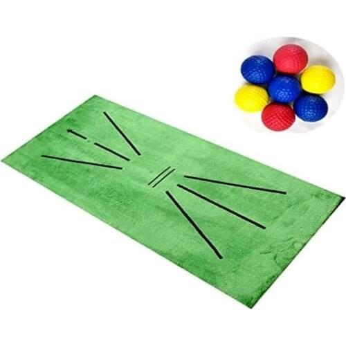 Golf Swing Mat Training Mat Hitting Batting Practice Direction Mark Trace Indoor Grassland Outdoor Aid Game Golf Accessories