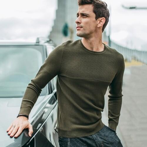 Autumn Men Sweater Black Gray Color Pullovers Solid For Man Fashion Slim Fit Clothing 2020 New Male Wear Knitwear Tops 11863