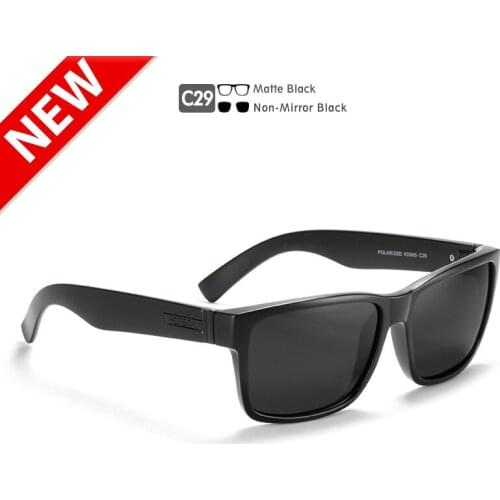 KDEAM High Quality Mirror Polarized Sunglasses for Men Brand Designer Rectangle Outdoor Driving Black Sun Glasses Women