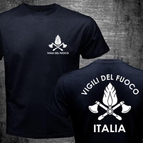 New Vigili Del Fuoco Italy Firefighter Fire Department Brigade for Male Short Sleeves 100% Cotton Fit Classic Sleeveless T Shirt