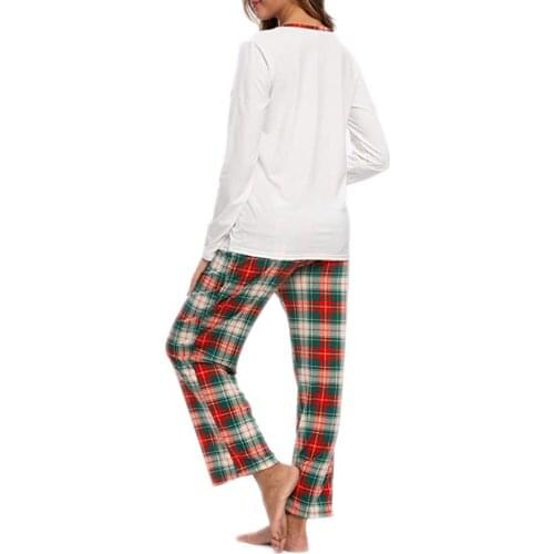 New suit two-piece plaid casual home wear women