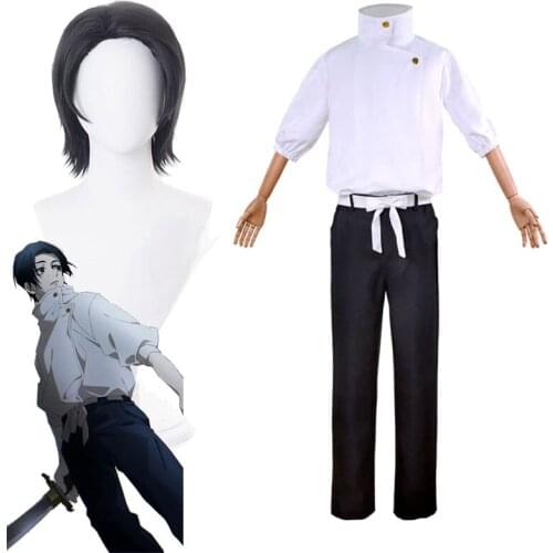 2021 Jujutsu Kaisen Otsukotsu Yuta Cosplay Costumes Adult Otsukotsu Yūta Wigs Halloween Party Costume Anime Clothing Short Hair