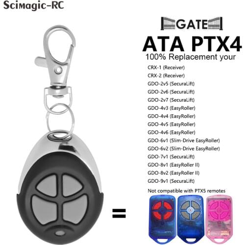 Remote control ATA Garage Gate Door Replacement Remote Control Transmitter For ATA PTX4 SecuraCode 433,92 MHz