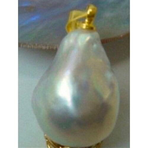 25mm natural south seas white pearl pendant