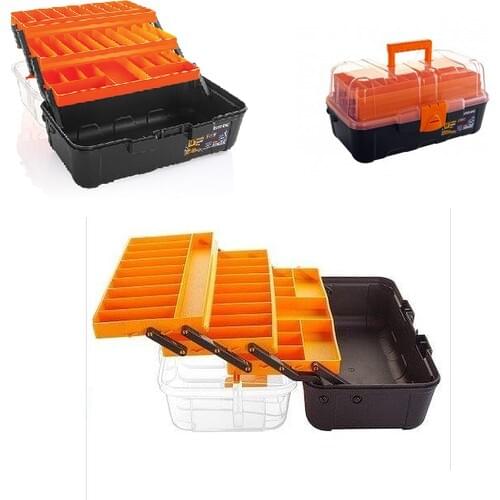 Super - Bag 16 ''Inches 3 Shelves Transparent Fishing Tool Suit Bag