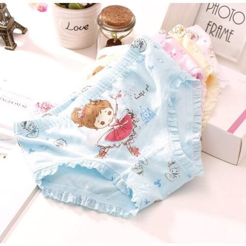 4pcs/lot Girl Panties Girls' Briefs Cotton Soft Panties for Girls Kids Underwear 2-10 Years Kids Girls Boxer Shorts