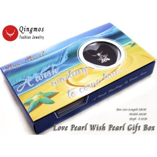 Qingmos Wish Pearl Chokers Necklace for Women with 17mm Starfish Cage Love Pearl Holder Trendy Pendant Necklace Gift Box-3646