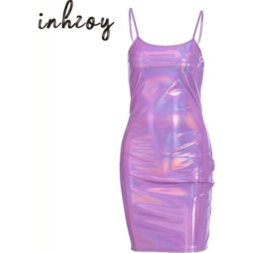 Womens Sexy Bodycon Tube Top Dress Metallic Shiny Sleeveless Ruched Club Party Mini Dresses Rave Dance Festival Clubwear