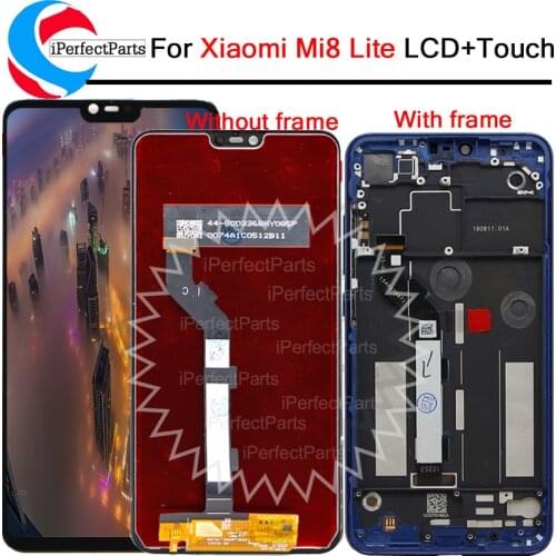 6.26" For Xiaomi Mi 8 Lite LCD Display Touch Screen Digitizer with frame Assembly Replacement ForMi 8 Youth Mi 8 lite lcd