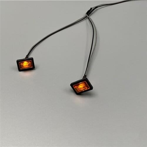 1 Set High Simulation RC Trailer Side Skirt Light LED Side Marker Lamp for Tamiya 1/14 Scania R470 R620 Trailer Upgrade Part