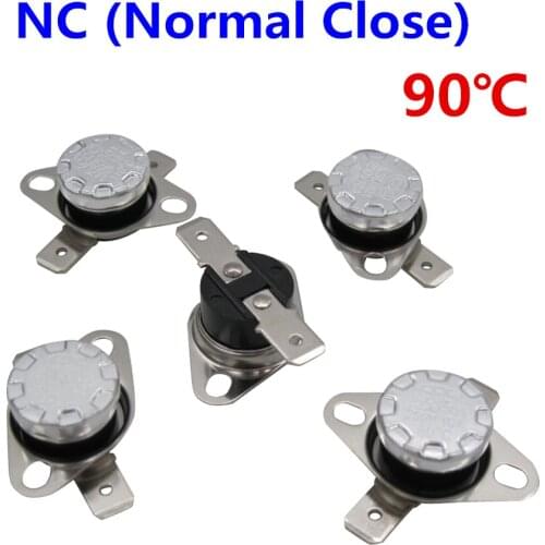 10Pcs KSD301 90 Degrees Celsius 90 C Normal Close NC Temperature Controlled Switch Thermostat 250V 10A Thermal Protector