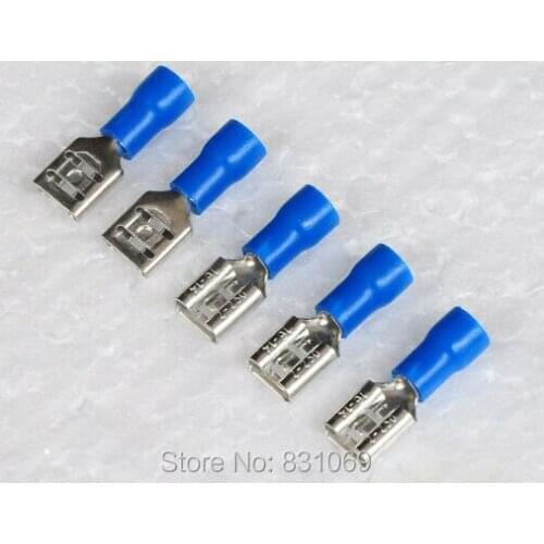 1000pcs/Lot FDD 2-250 Insulated Wire Female Spade Receptacle Connector
