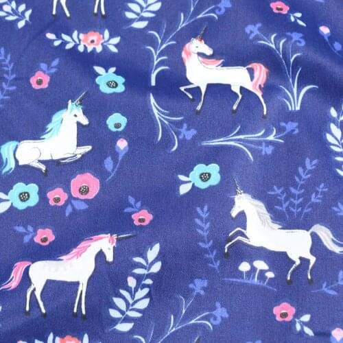 160cm*50cm Unicorn pony baby Cotton Fabric Cloth Sewing Quilting bedding apparel dress diy patchwork fabric infant cloth