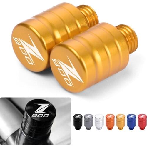 2 pcs CNC Aluminum M10X1.25 Motorcycle Mirror Hole Plug Screw For Kawasaki z900 Z-900 2017 2018 2019 2020-2021 with Z900 Logo