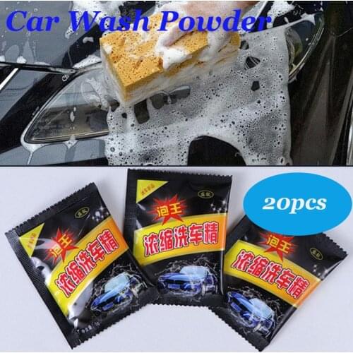 20PCS Car Wash Powder Car Cleaning Shampoo Multifunctional Cleaning Tools Car Soap Powder Windshield Wash Accessories