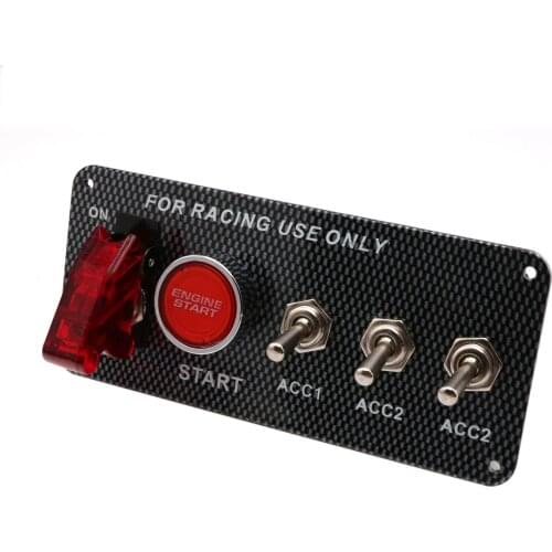2021 Suitable For Triple Automobile Modification Combined Carbon Fiber Panel Switch Roer Ignition One Key Start