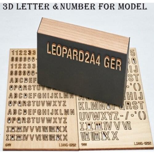 Model Scene 3D Letters Alphabet Number For Dioramas Gundam Military Tank Battleship Design Resin Figure Model Hobby Accessory