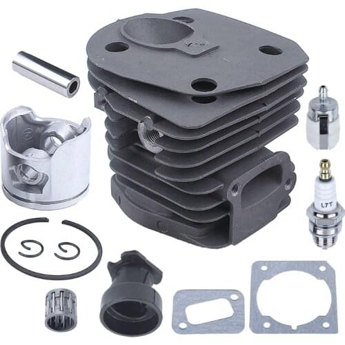 44MM Nikasil Plated Chainsaw Cylinder Piston Gasket Replacement Parts Kit for Husqvarnas 350 351 353 346XP