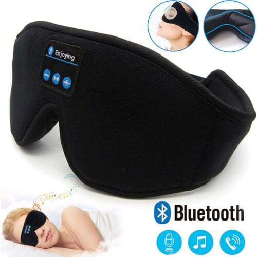 VIP TWS 5.0 3D Wireless Stereo Earphone Phone Headband Sleep Soft Earphones Sleeping Eye Mask Music Headset