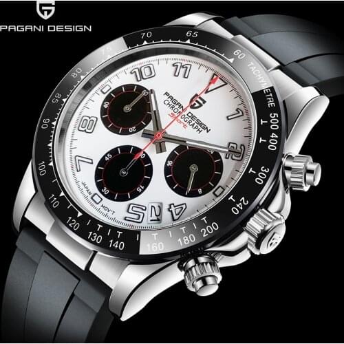 PAGANI DESIGN Top Brand Mens Quartz Watch Sapphire Glass Stainless Steel Chronograph Mens Sports Watch Clock Relogio Masculino