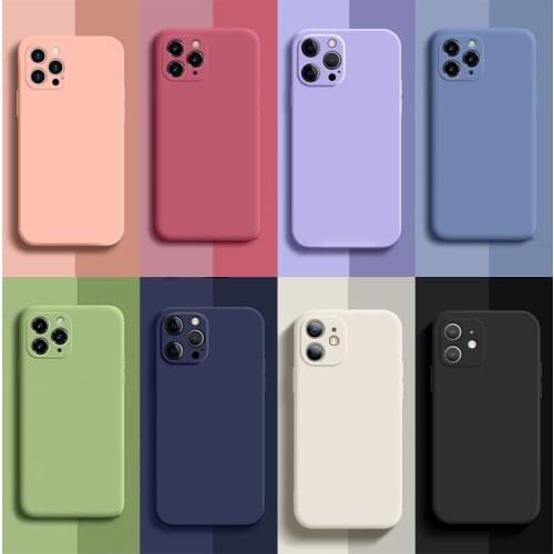 Liquid Case Phone Case for iPhone 11 12 Pro XS Max X XR 6 6S 7 8 Plus All-round protection of mobile lens sets cases