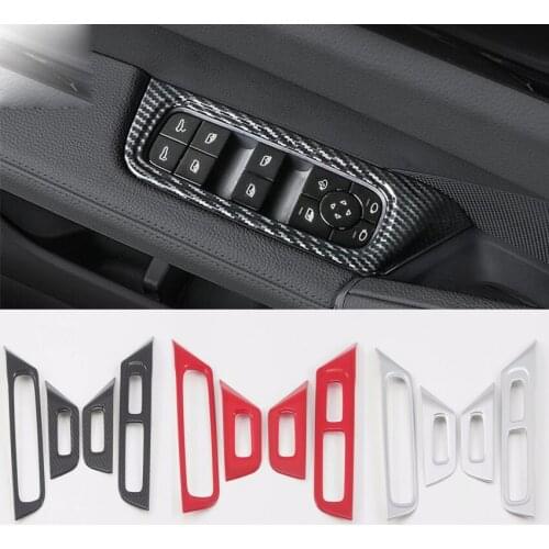 For Porsche Cayenne 2018 Car Window Control Cover Window Lifter Switch Moulding Trim Interior Styling Accessories