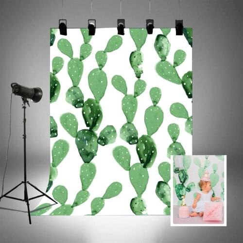 Cactus photography backdrops birthday party banner cake table newborn baby shower photo booth studio props background B-225