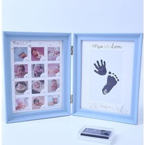 Infant Baby Handprint Footprint First Year Picture DIY Family Memory Photo Frame