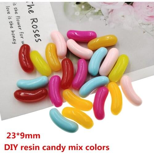 40pcs/lot New arrival DIY resin Nostalgia candy mix colors for kids hair clothes accessories resin cabochons