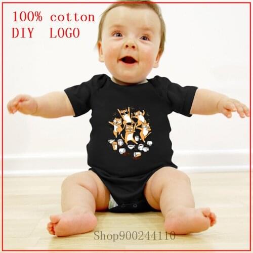 Party Party corgi New Baby Boys Bodysuit short Sleeve Cotton Baby Boy Girl Clothes Newborn body bebe infantil Cotton Clothing