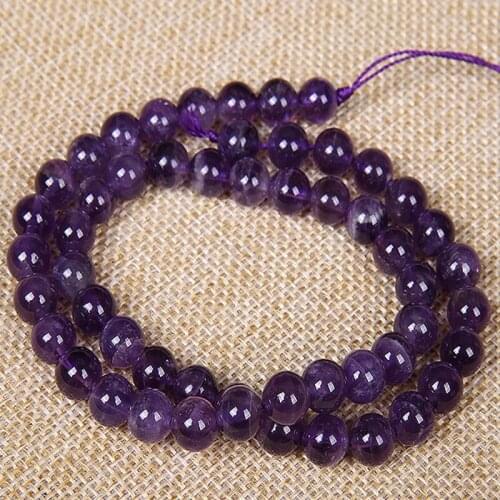 High Quality Natural Amethysts Stone Beads Round Purple Crystal Quartz Beads For Handmade DIY Jewelry Making 4/6/8/10/12/14mm