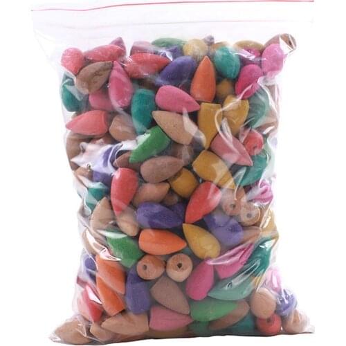 Hot 30/100pcs Mixed Natural Cone Incense Floral Tower Incense Lavender Backflow Incense Burner Home Decor Yoga Cones