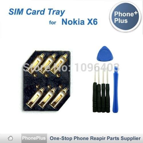 For Nokia X6 Sim Card Reader Module Slot Tray Holder Repalcement Part With Tools High Quality