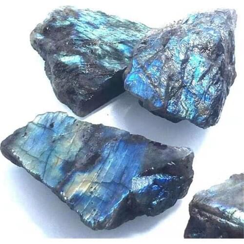 Raw Gemstone Ornament Polished blue Natural Moonstone Labradorite Stone Specimen Ornamental Stone Teaching Ore