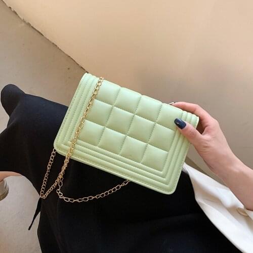 Women Fashionable Shoulder Bags New Female Messenger Bag Handbag Chain Style Lingge Crossbody Bag All-match Crossbody Bags 2021