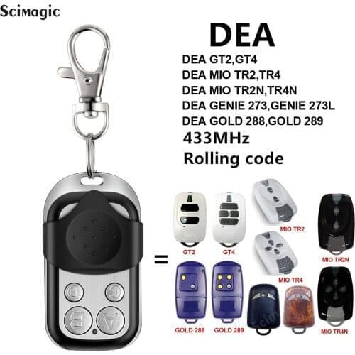 DEA Garage Doot Remote Control DEA 433MHz Rolling Code Gate Controller Opener Transmitter With Battery