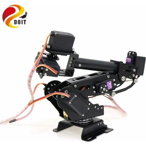 Open Source 7 Dof Robotic Arm Robot Model with 7pcs Metal Gear Servos 360 Degree Rotating Base