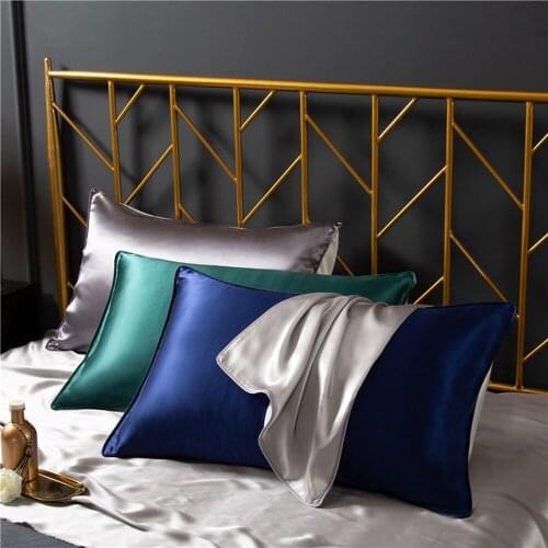 SISISI Luxury Silk Pillowcase for Beauty Sleep Genuine 22 Momme Mulberry Silk Charmeuse Pillow Case Slip for Hair and Skin Face