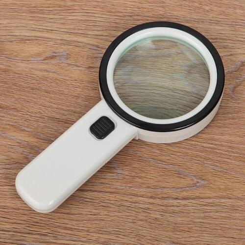 12 LED Handheld With UV Magnifier 10X Magnifying Glasses Loupe Antique Jewelry Reading Illuminated Magnifier optical glass Lupa