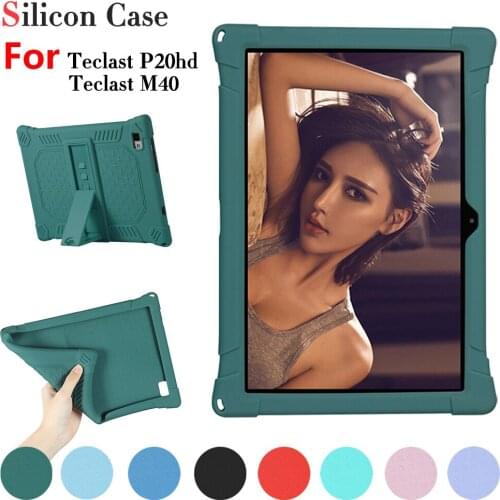 Silicone Case for Teclast P20HD M40 Tablet Cover Protective Case for Teclast M40 P20HD 10.1"Tablet PC Shell + Strap + Pen