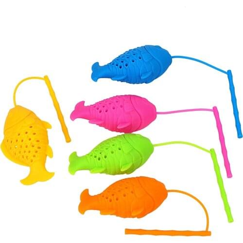 Tea Strainer Reuseable Tea Bag Tea Strainers High temperature resistance Silicone Cute Fishing Teaware
